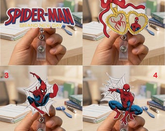 Cute Spiderman Badge Reel, Spider Man ID Badge Holder, Spidey Nurse Badge Reel, Superhero Badge Reel, Spider Badge Reel, Nurse Gift