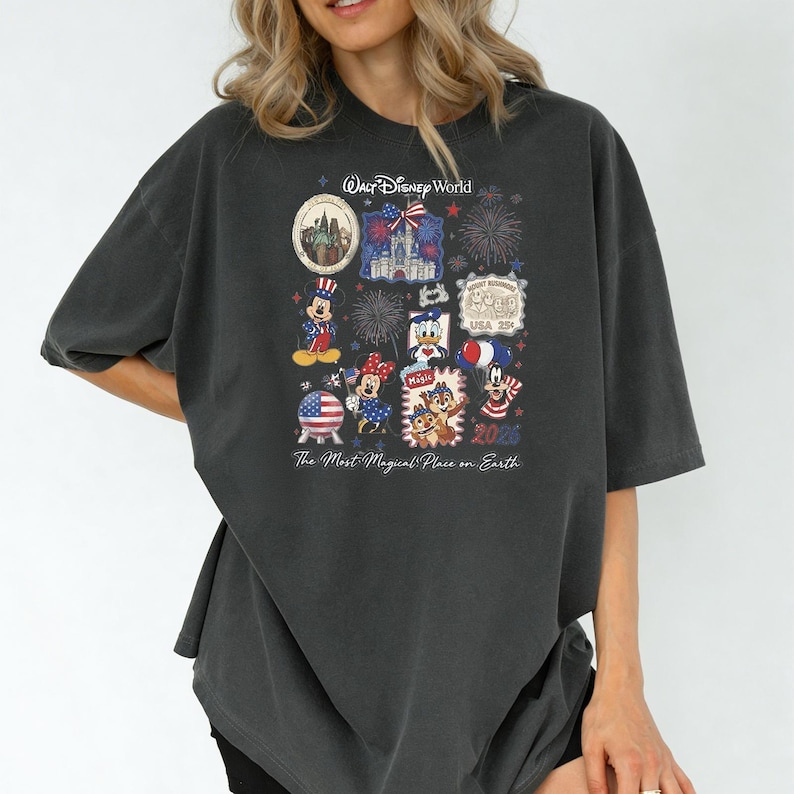 Vintage Mickey Disneyworld 4Th Of July  Shirt, Retro Mickey And Friends Usa Shirts, Walt Disneyworld Tee, Disney Trip, Disney Vacation