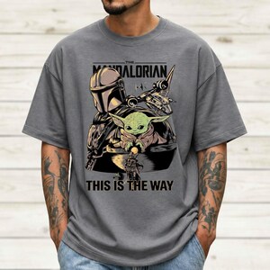 Star Wars Mandalorian Comfort Colors Shirt, Grogu Bounty Hunter Women Tee, This Is The Way Tee Shirt, Star Wars Fan Shirt, Gift For Her