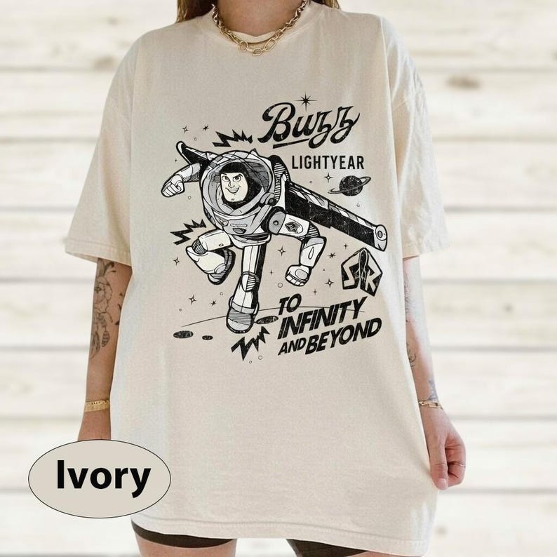 Retro Buzz Lightyear To Infinity And Beyond Shirt, Toy Story Pixar Disney Tee, Space Ranger Top, Disneyland Family Trip Shirt Gifts