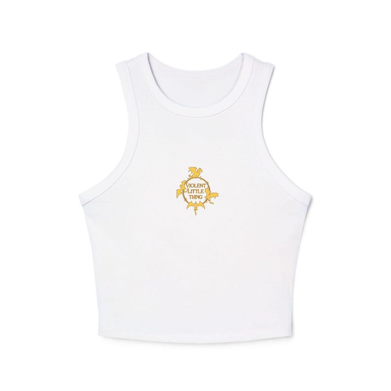 Fourth Wing Tank, Violent Little Thing Shirt, Romantasy Crop Top, Dragon Rider Apparel, Empyrean Series Clothing, BookTok Fashion image 14