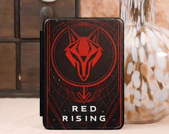 Funda para Kindle inspirada en Red Rising, cubierta de lobo de ciencia ficción, regalo para amantes de los libros de fantasía oscura, funda futurista para lector electrónico.