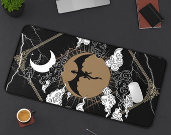 Fourth Wing Inspired Desk Mat | Dragon Rider Desk Mat, Empyrean Series Mousepad, Romantasy Desk Setup, Basgiath War College Gamer Mat