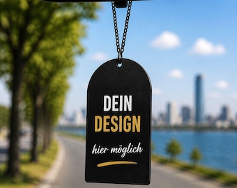 Adorno personalizado para coche - Decoración personalizada para el espejo retrovisor con nombre y logotipo - Regalo para el coche