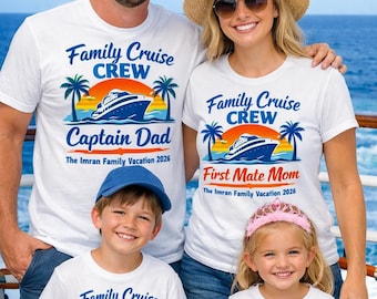 Family Cruise Crew Shirts, Personalized Vacation 2026 Matching Outfits