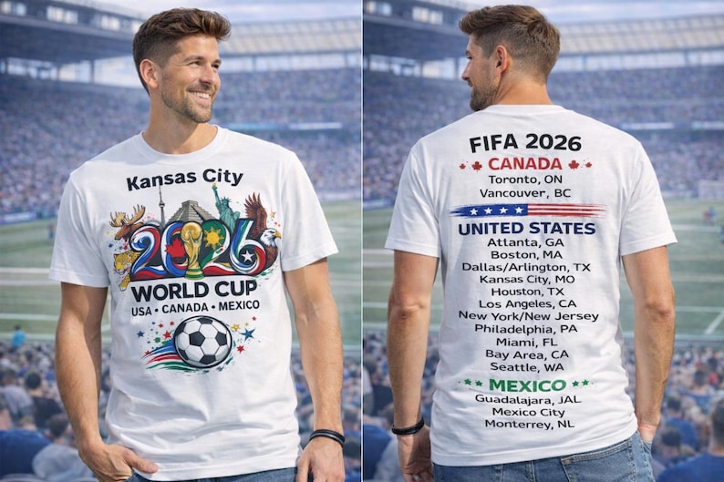 Kansas City World Cup 2026 Soccer Shirt, USA Canada Mexico Fan Tee image 1