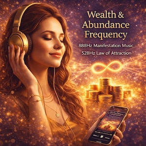 Wealth & Abundance Frequency 888Hz | Manifestation Music | 528Hz Law of Attraction | Money Attraction Sound | MP3 Digital Download