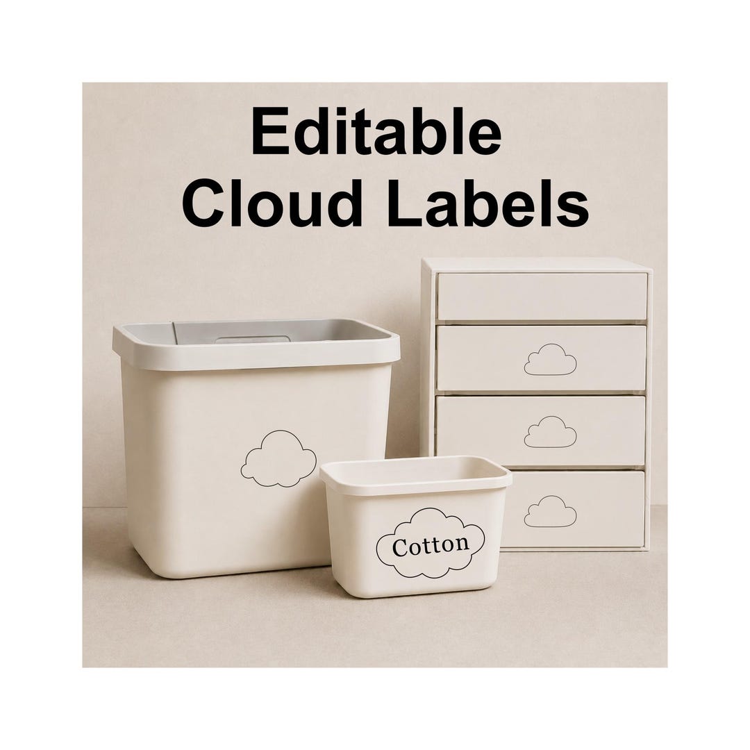 Editable Storage Labels Editable Storage Labels SVG PNG | Printable Bin Template | Digital ...