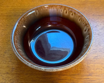 Vintage Taylor, Smith and Taylor Brown Drip Glaze Bowl Sierra Pattern