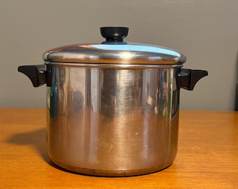 Vintage Revere Ware Kupferboden 5Qt Suppentopf mit Deckel