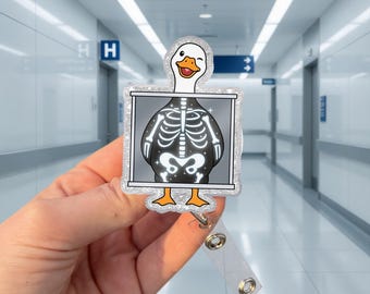 Portatarjetas de rayos X Silly Goose, divertido portatarjetas de radiología, regalo para técnicos de rayos X, regalo para estudiantes de radiología, regalo para técnicos y estudiantes de la Semana del Técnico de Radiología