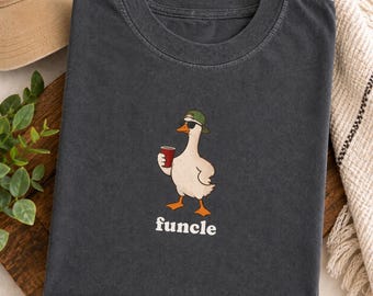 Funcle Embroidered Sweatshirt, Funny Goose Crewneck, Fun Uncle Gift, Cool Uncle Sweater, Goose Fan Gift, Uncle Birthday Gift, New Uncle Gift