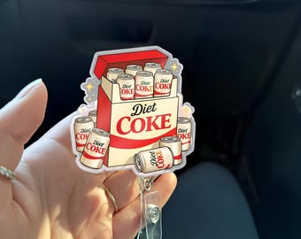 Diät-Getränke-Zigaretten-Pack-Abzeichen-Rolle, lustige Krankenschwester-Abzeichen-Rolle, IV-Beutel-Abzeichen-Halter, einziehbarer Ausweishalter für Krankenschwestern, Geschenk des medizinischen Personals