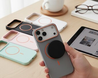 Ultradünne magnetische iPhone Hülle - Matte stoßfeste Abdeckung, kompatibel für kabelloses Laden