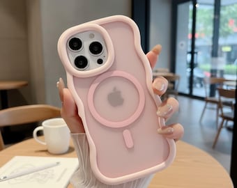 MagSafe Curly Wave iPhone Hülle - Matte Frosted Stoßfeste Abdeckung