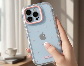 Polka Dot Wave iPhone Hülle | Bunte Kontrast Jelly Auto-Schutzhülle