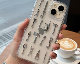 Handgefertigtes iPhone Case, durchsichtige Epoxy Schutzhülle