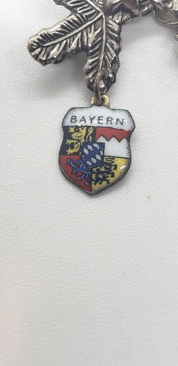 Vintage Brooch Charm Holder Bavaria Souvenir Shie… - image 8