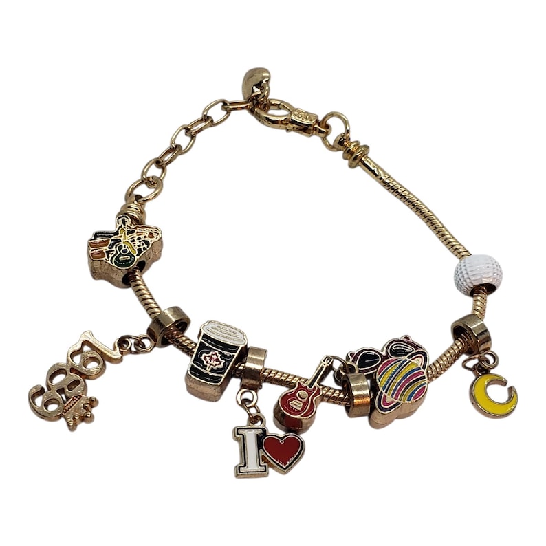 Taylor Swift 1989 Charm Bracelet Loaded Swifties Era Tour Charm Beads Gift image 1