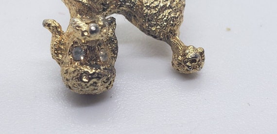 Vintage RARE Crown Trifari Poodle Dog Collar Pin … - image 6
