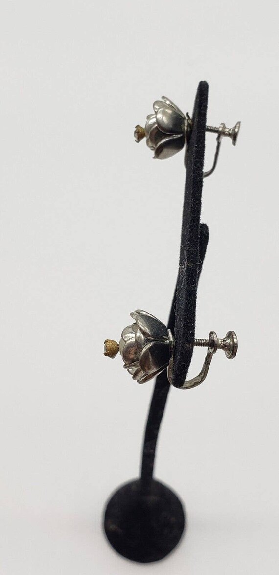 Vintage Earringd Faux Pearl Rhinestone Trembler F… - image 9