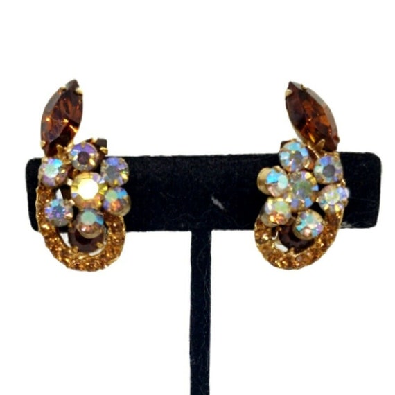 Vintage Earrings Clip Confirmed Juliana Rhinestone