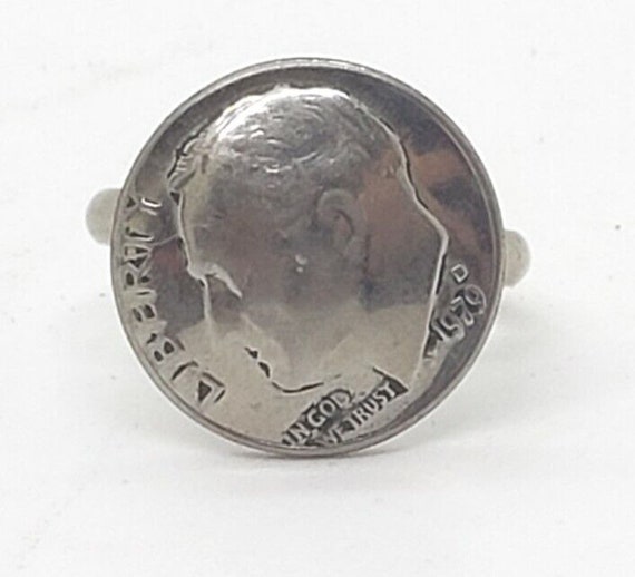 Vintage Ring 1979 U S Liberty Dime Genuine Coin Ha