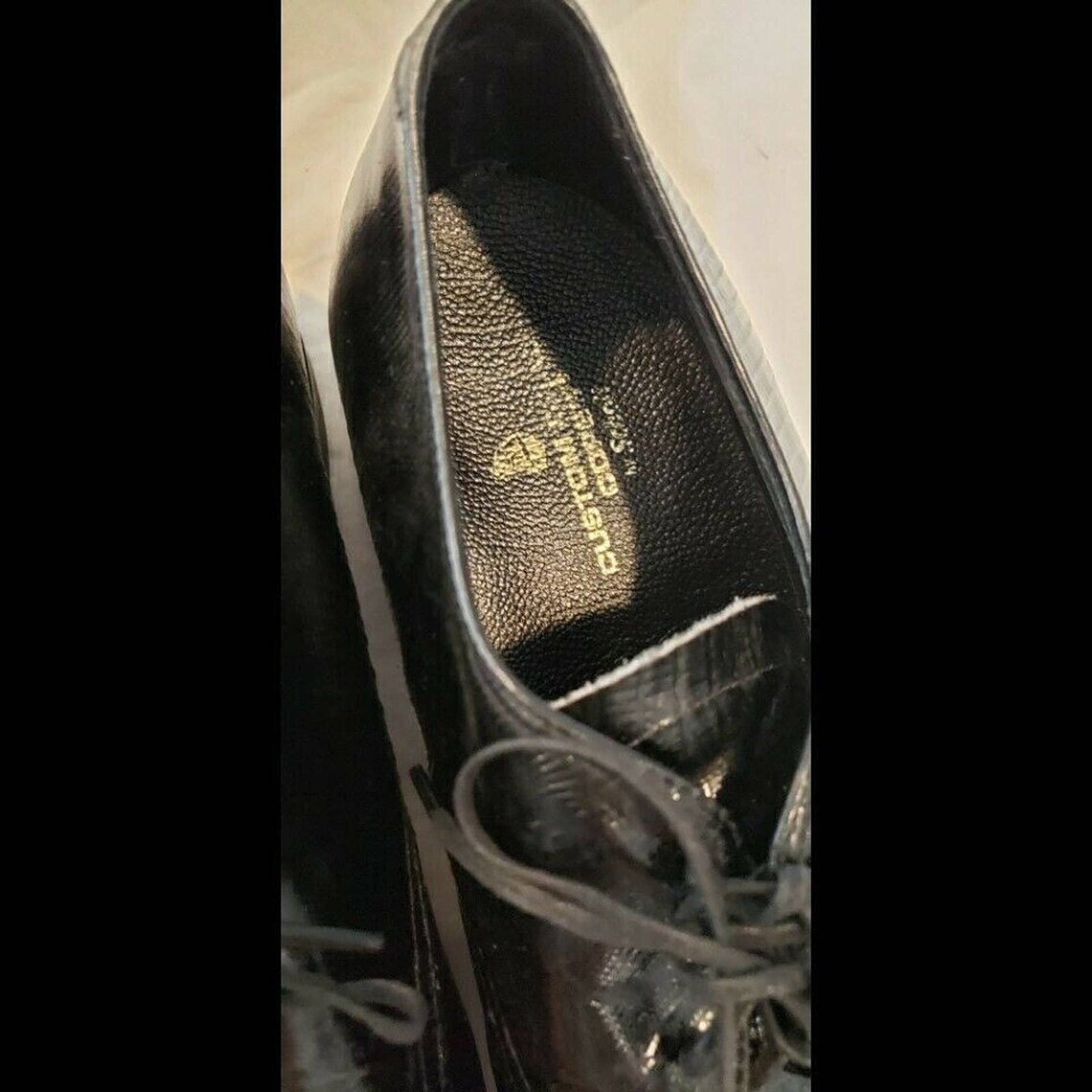 Vintage Mens Black Snake Embossed Dress Shoes Copeg Scholl