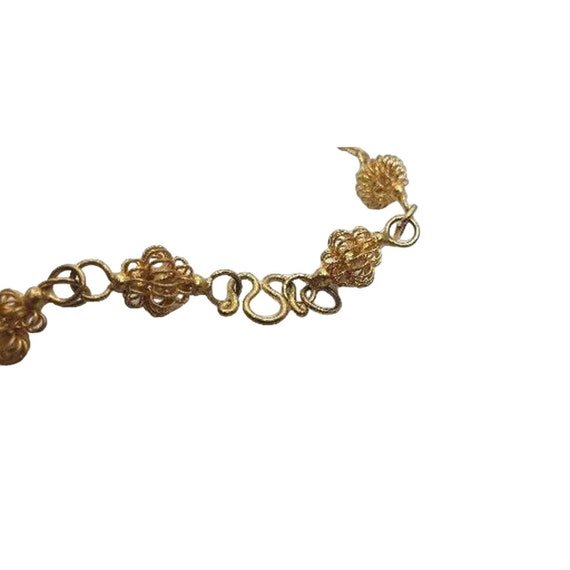 Gold Necklace Bezalel Yemenite 12k Gold Gilt Fili… - image 6