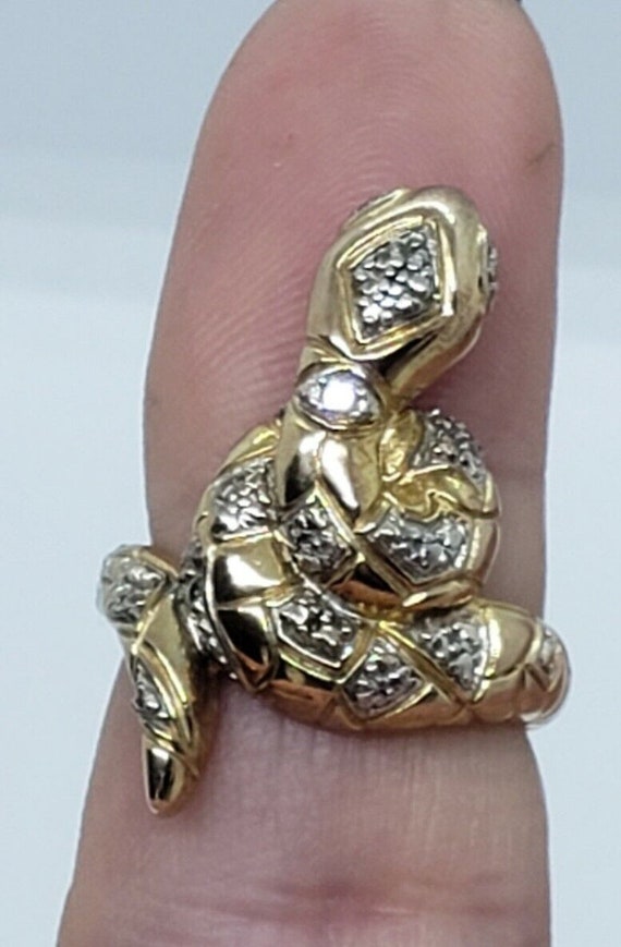Gold Ring Coiled Snake 14k Gold Plated 925 Sterlin