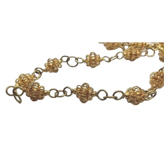 Gold Necklace Bezalel Yemenite 12k Gold Gilt Fili… - image 2