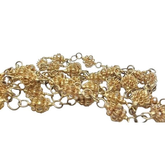 Gold Necklace Bezalel Yemenite 12k Gold Gilt Fili… - image 4