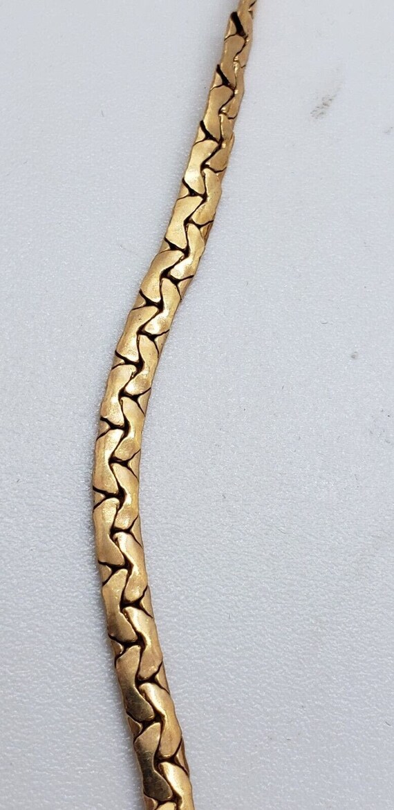 Vintage Gold Necklace Choker Earrings Rhinestone … - image 5