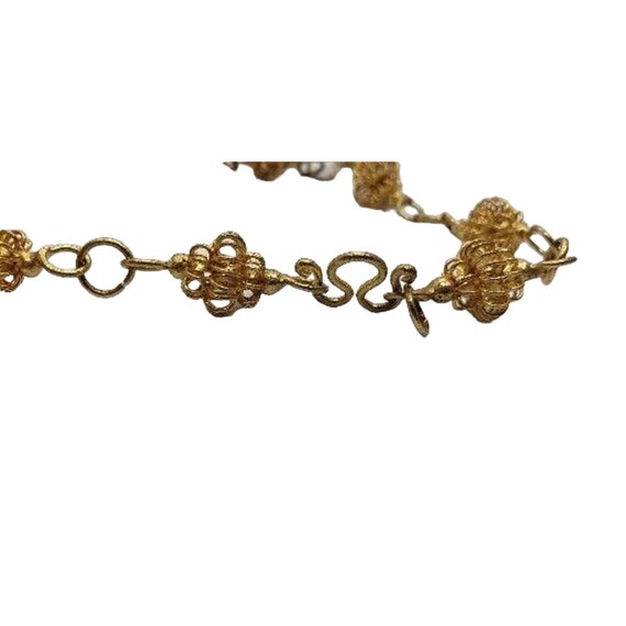 Gold Necklace Bezalel Yemenite 12k Gold Gilt Fili… - image 7