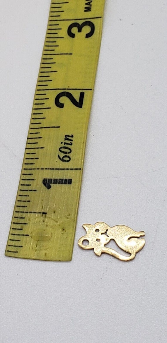 Vintage 14K Gold Cat Charm Pendant Yellow Gold Ki… - image 4