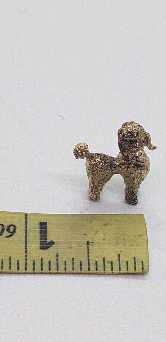 Vintage RARE Crown Trifari Poodle Dog Collar Pin … - image 9