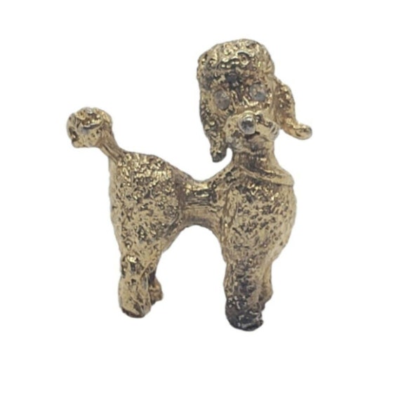 Vintage RARE Crown Trifari Poodle Dog Collar Pin … - image 1