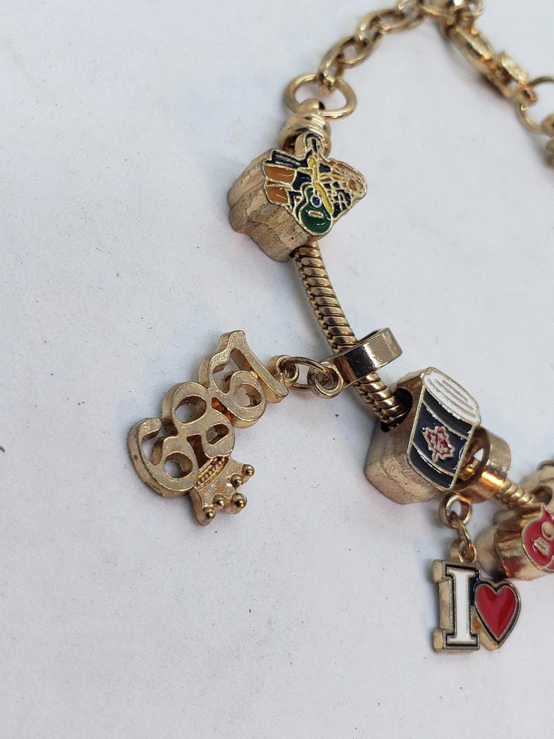 Taylor Swift 1989 Charm Bracelet Loaded Swifties Era Tour Charm Beads Gift image 2