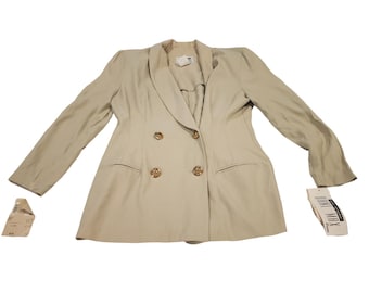 Vintage Dani Max Pant Suit Womens 12P Sage Green Crepe 2 Piece Set Nordstrom