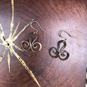 Sterling Silver 90's Fancy Earrings Bohemian Jewelry