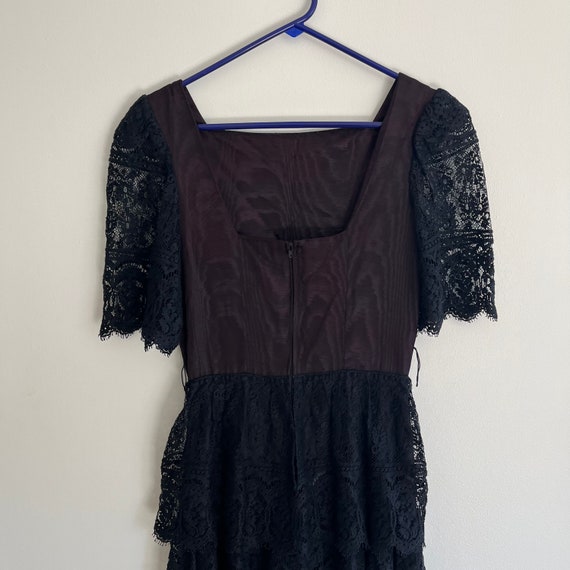 Vintage Black Lace Dress size S/M by Nuit NWT Vic… - image 8