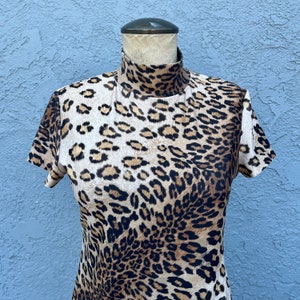 Leopard Mock Neck Etsy