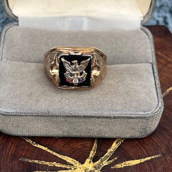 Fraternal Order of the Eagle Ring Gold Filled Ste… - image 2