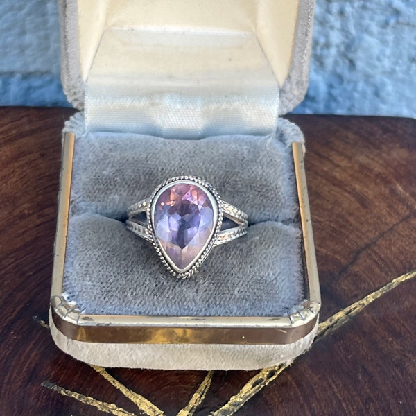 Vintage Amethyst Ring Size 8 Jewelry Accessory for Women with February Birthstone 925