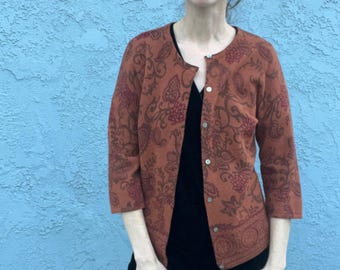 Lambswool Angora Cardigan Petite Large Bohemian sweater