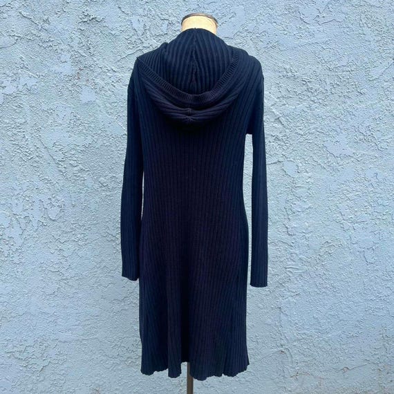 Y2k Ribbed Cardigan Small Duster Sweater 90s style - image 3