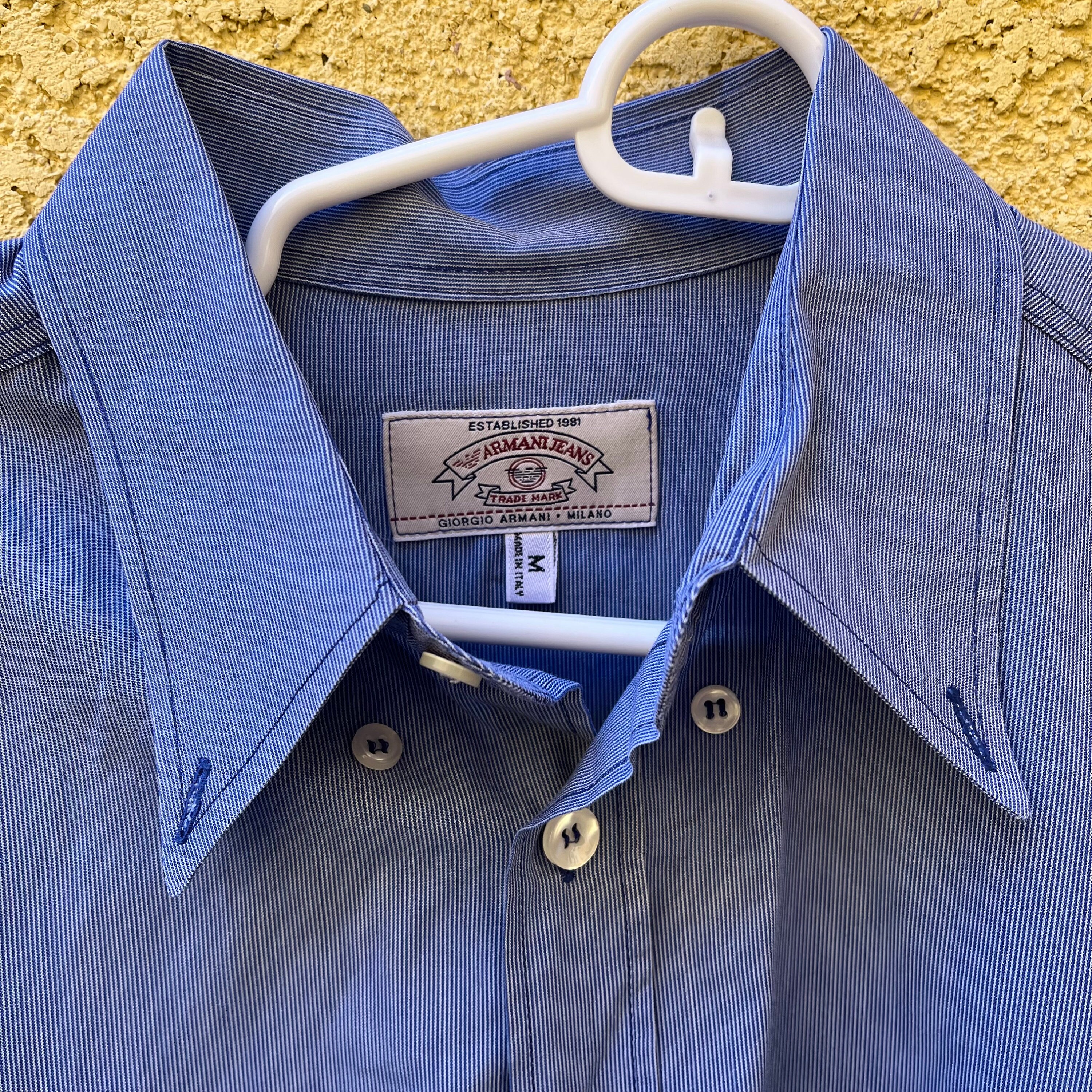 Facet Uitvoerder Katholiek Vintage Armani Jeans Mens Shirt Designer Medium Button Down - Etsy