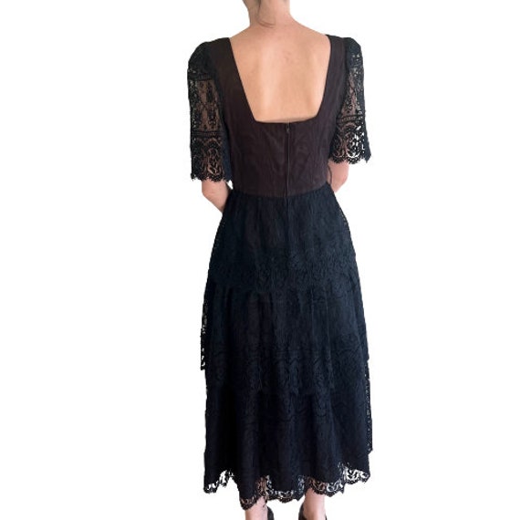 Vintage Black Lace Dress size S/M by Nuit NWT Vic… - image 2