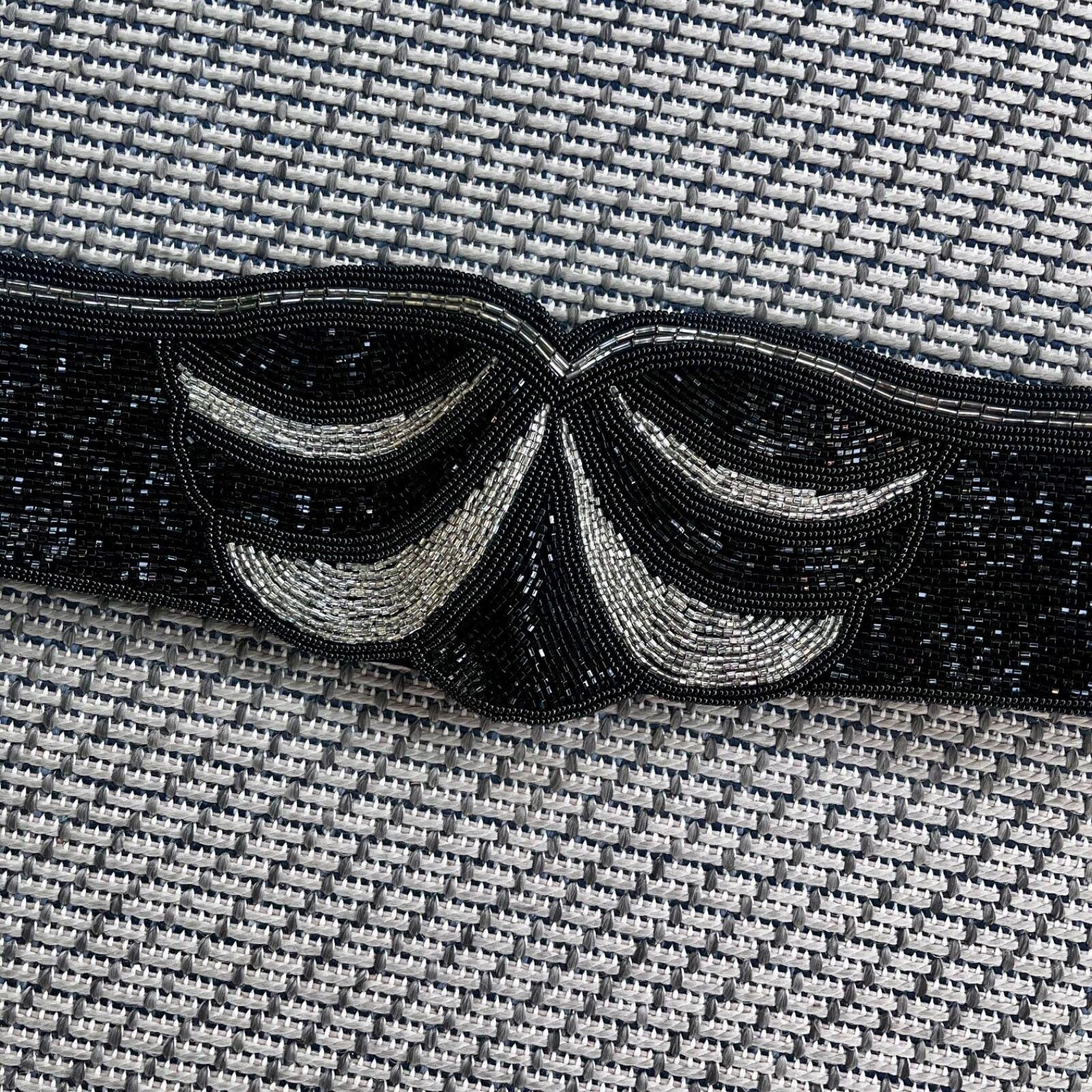 Vintage Belt Black 90s Nina Ricci Paris Beaded Evening Wear  display picture 3