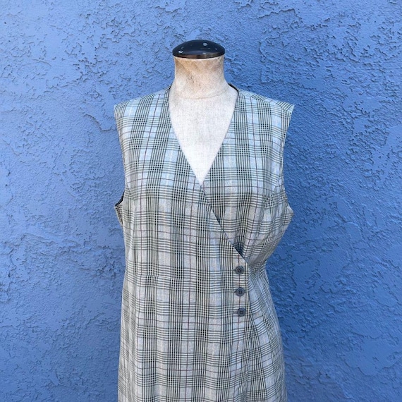 green emerald velvet dress GAP Multi-Color Sarah Jessica Parker Plaid Dress